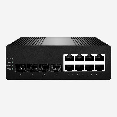 8 PoE Ports Industrial L2+ Managed Gigabit Switch CE ROHS FCC UKCA