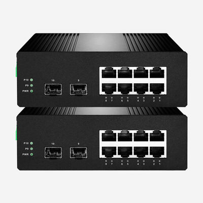 4K MAC Industrial Web Smart Switch 2 Gigabit Fiber Optic Poe Switch 8 Gigabit Ports