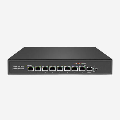8 θύρες RJ45 PoE 10GB Layer 3 Switch Redundancy QoS και υποστήριξη PoE περιλαμβάνεται
